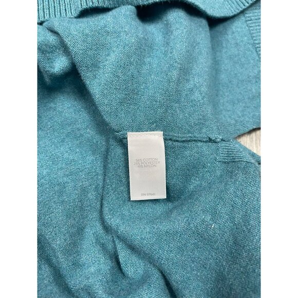 J Jill Teal Lightweight Long Sleeve Sweater 3X Crew Neck Soft Front Seam - Picture 5 of 9